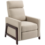 HOMCOM Manual Recliner Chair, Reclining Sofa Armchair with Footrest, Grey
