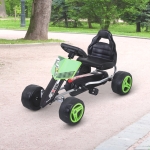 Aosom Kids Pedal Go Cart Children Ride On Car Racing Style Children Ride On Car Outdoor Racer Green