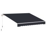 Outsunny Outside Retractable Canopy Sunlight Cover with UV Ray Protection and Steel Frame
