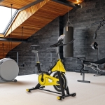 Soozier Stationary Exercise Bike, Indoor Cardio Workout Cycling Bike with Belt Drive Adjustable Resistance, Seat, Handlebar w/ LCD Display for Home Gym