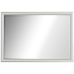 HOMCOM 39" x 27" Modern Wall Mirror, Bathroom Mirror for Wall in Living Room, Bedroom, Silver