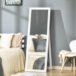 HOMCOM Full Length Mirror, Floor Standing Mirror, Dressing Mirror for Living Room, Bedroom, White