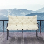 Outsunny Outdoor 2 Persons Swing Chair Replacement Seat Pad Cushion Garden Patio Bench Beige