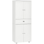 HOMCOM Modern Tall Cupboard Organizer with Adjustable Shelf Options and Elevated Base