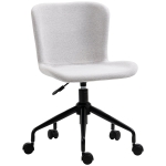 Vinsetto Home Office Chair, Swivel Task Chair with Adjustable Height and Armless Design for Small Space, Light Grey