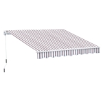 Outsunny 10'x8' Retractable Sun Shade Patio/Window Awning - Polyester Fabric