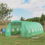 Outsunny 26.2' x10' x 6.7' Large Walk in Tunnel Greenhouse Garden Plant Seed Green House Premium Steel Frame