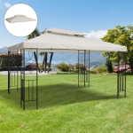 Gazebo Replacement Canopy 13’ x 10’ 2 Tier Water-resistant Top UV Cover Garden Roof