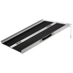 HOMCOM Aluminum Portable Skidproof PVC Folding Wheelchair Ramp, 3'