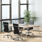 Vinsetto High Back Executive Office Chair Swivel PU Leather Ergonomic Chair, with Arm, Wheels, Adjustable Height, Black