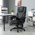 Vinsetto Office Chair High Back 6-Point Vibration Massage Reclining 360° Swivel Height Adjustable with Retractable Footrest