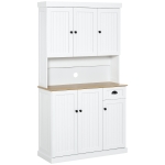 HOMCOM 70.75" Kitchen Pantry Storage Cabinet with Storage, White