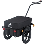 Aosom Bicycle Cargo Trailer with Removable Box and Waterproof Cover, Bike Wagon Trailer with Two 16in Wheels