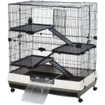 PawHut 4-tier Platform Rolling Small Animal Rabbit Cage for Hamsters, Chinchillas, & Gerbils with a Large Living Space