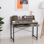 HOMCOM Study Desk w/ Open Shelves Drawer Computer Desk for Home Office & Study Use
