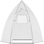 Outsunny 63" x 54" x 71" Tent-Style Mini Greenhouse, Portable Hot House for Plants with Zipper Roll Up Door and Window for Outdoor, Garden, Patio, White