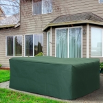 Outsunny 81”x57” 6-7 pieces Oxford Waterproof UV Rain Protector Dark Green