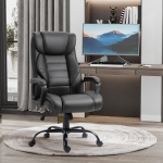 Vinsetto Massage Office Chair, High Back Executive Office Chair with 6-Point Vibration, Adjustable Height, Swivel Seat and Rocking Function, Black
