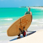 Outsunny Stand-Up Paddleboard Dolly, Aluminum Surfboard Trolley, Foldable Rolling Cart for SUPs Boat Canoe Carrier Tote Dolly Trolley Float Mat, Jon Boat Easy Transport Cart Wheeled Cart