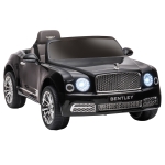 Aosom 12V Bentley Mulsanne Licensed Electric Ride On Car with Parent Control, Battery Powered Car with LED Lights, MP3, Horn, Music, 2 Motors, for 37-72 Months, Black