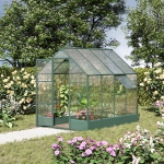 Outsunny Lean-to Greenhouse with Temperature Controlled Window 8.2' x 6.2'