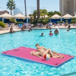 HOMCOM 12x6ft Floating Mat Floating Lily Pad Water Carpet Float Aqua Mat Water Recreation and Relaxing in Pool Beach Lake