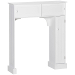 HOMCOM Freestanding Over Toilet Bathroom Storage Cabinet, White