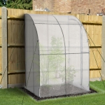 Outsunny 5' x 4' x 7' Outdoor Walk-in Garden Greenhouse Polycarbonate with Roll-Up Door Hot House for Plants Herbs Vegetables White