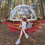 Outsunny Brazilian Style Hammock Extra Large Cotton Hanging Camping Bed with Carrying Bag, for Patio Backyard Poolside, Rainbow Stripe