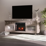 HOMCOM 27" Electric Fireplace Insert, Retro Recessed Fireplace Heater with Realistic Log Flame, Remote Control, Adjustable Brightness, 1400W, Black