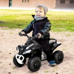 Aosom Kids Ride on Toy 4 Wheel Motorcycle Car for 18-36 Months Black