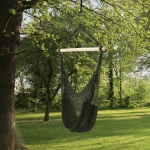Outsunny Woven Hammock Chair Nylon Hanging Swing Outdoor Patio Air Sky Portable