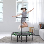 Soozier Trampoline Outdoor Bouncer Jumper w/ 3-Level Adjust Handle Adult Kid - Green