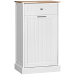 HOMCOM Hidden Container Waste Bin, Hands Free Kitchen Trash Bin Cabinet