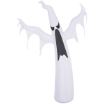 HOMCOM 6' Tall Halloween Inflatable White Ghost Light Up Yard Decoration with LED Light and Fan