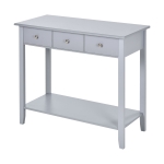 HOMCOM Console Table Industrial Desk with Drawer Bottom Shelf & Large Tabletop for Pictures, Great for the Entryway - Grey