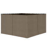 Outsunny 10' x 12' Universal Gazebo Sidewall Set with 4 Panels, Hooks/C-Rings Included for Pergolas & Cabanas, Brown