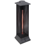 Outsunny Electric Patio Heater with Tip-Over Protection, 1500W Outdoor Heater, Space Infrared Heater with IP54 Rating, Handle and Flocking Finish, Black