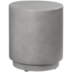 HOMCOM Lightweight Accent Table with Concrete Finish, Round Side Table with 4 Adjustable Feet for Indoor, Outdoor, Light Grey