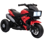 Aosom 6V Kids Motorcycle Dirt Bike Electric Battery-Powered Ride-On Toy Off-road Street Bike w/ Music Horn Headlights Motorbike for Girls Boy Red