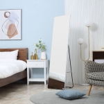 HOMCOM Full-Length Dressing Mirror, Hanging or Leaning, Aluminum Alloy Full Body Mirror for Bedroom, Living Room, Silver