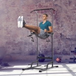 Soozier Multi-Function Power Tower Chin Up Bar Stand Dip Station Full Body Workout Training Fitness Equipment