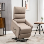 HOMCOM Power Lift Chair Recliner for Elderly, Padded Reclining Chair with Remote Control, Side Pockets for Living Room, Brown