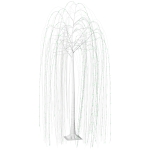 HOMCOM 6ft Artificial Willow Tree Light with 864 Color Changing LED Lights for Home Party, Indoor and Covered Outdoor Use