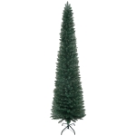 HOMCOM 7FT Artificial Christmas Tree Xmas Pencil Tree Holiday Home Indoor Decoration with Foldable Black Stand for Party, Green