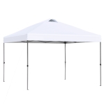 Outsunny 10' x 10' Outdoor Pop Up Canopy Tent Gazebo w/ Adjustable Legs and Bag White