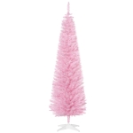 HOMCOM 6ft Pre Lit Pink Christmas Tree Home Indoor Decoration for Party