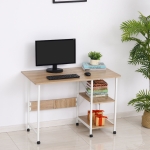 HOMCOM Foldable Computer Desk Writing Table Compact Desk Folding Stroage Table