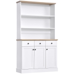 HOMCOM 71" Buffet with Hutch, Storage Pantry Cabinet with Doors White