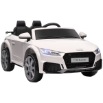 Aosom 6V Audi TT RS Kids Licensed Ride On Car Toy Battery Powered High/Low Speed with Headlight Music and Remote Control - White